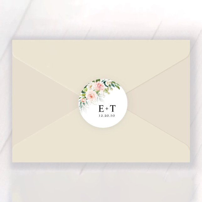 Adesivo Casamento de Rosas Rosa Escamosas Eetais (Criador carregado)