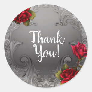 Adesivo Casamento de Rosas Vermelhas Antigas Elegantes Pra