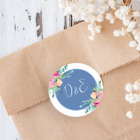 Casamento de Rosebud Cor-de-Rosa Azul Personalizad