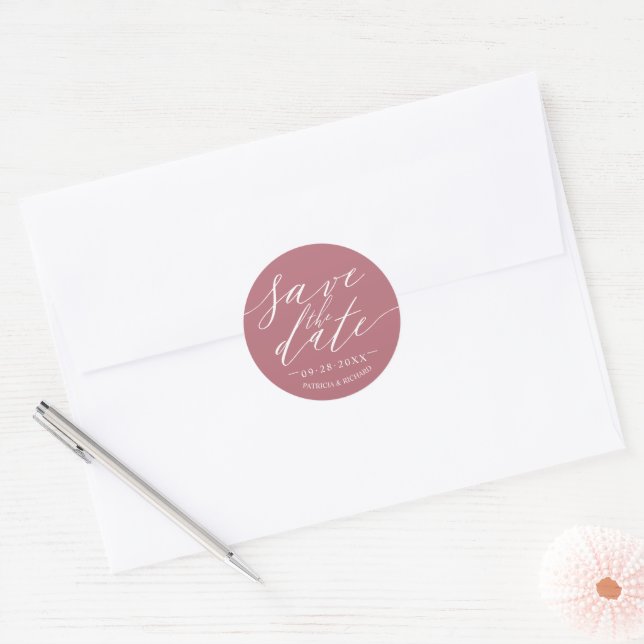 Adesivo Casamento De Script Chic Salvar A Data (Envelope)