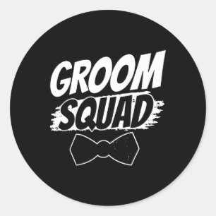Adesivo Casamento de Solteiro do Partido Groom Squad Sayin