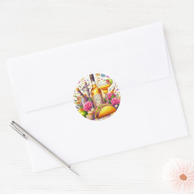 Adesivo Casamento de Tequila Fiesta Mexicana (Envelope)