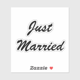 Adesivo Casamento de Texto de Script Personalizado de Novo