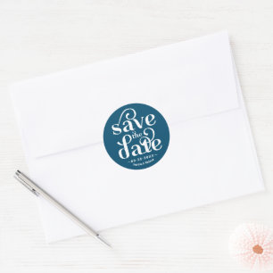 Adesivo Casamento de Tipografia Moderna Salvar a Data