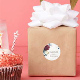 Adesivo Casamento de Verão com Rosa Primavera de Burgundy