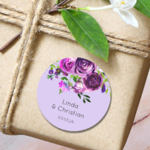 Adesivo Casamento de Verão Roxo