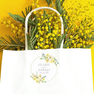 Adesivo Casamento de Verão Verde de Sage Floral Amarelo De