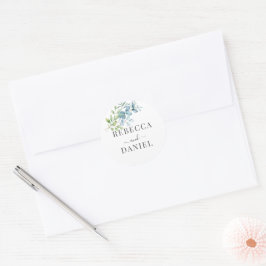 Adesivo Casamento de Verde Eucalipto com Aquarela Moderna