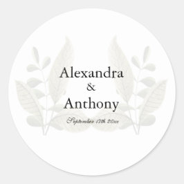 Adesivo Casamento de Verde Minimalista Elegante