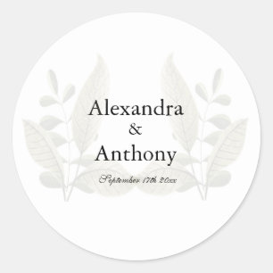 Adesivo Casamento de Verde Minimalista Elegante