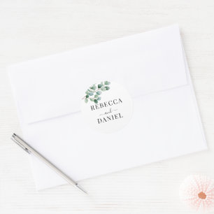 Adesivo Casamento de Verde Moderno de Eucalipto