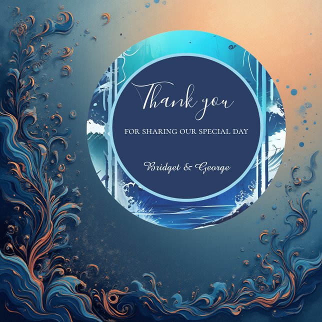 Adesivo casamento de vibe na costa azul (Criador carregado)