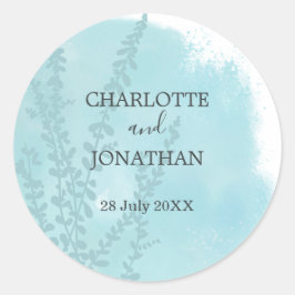 Adesivo Casamento de Wash com Aqua Blue Botanical