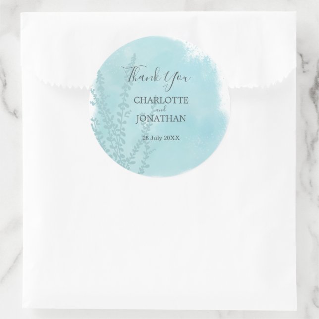 Adesivo Casamento de Wash com Aqua Blue Botanical (Bolsa)