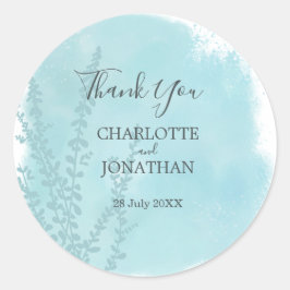 Adesivo Casamento de Wash com Aqua Blue Botanical