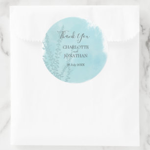 Adesivo Casamento de Wash com Aqua Blue Botanical