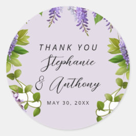 Adesivo Casamento de Wisteria Púrpura Botânica