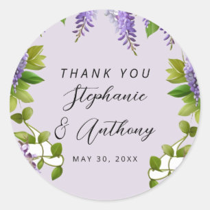 Adesivo Casamento de Wisteria Púrpura Botânica