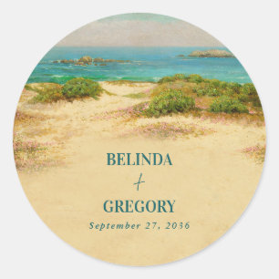 Adesivo Casamento Destino à Beira-Mar com Aquarela