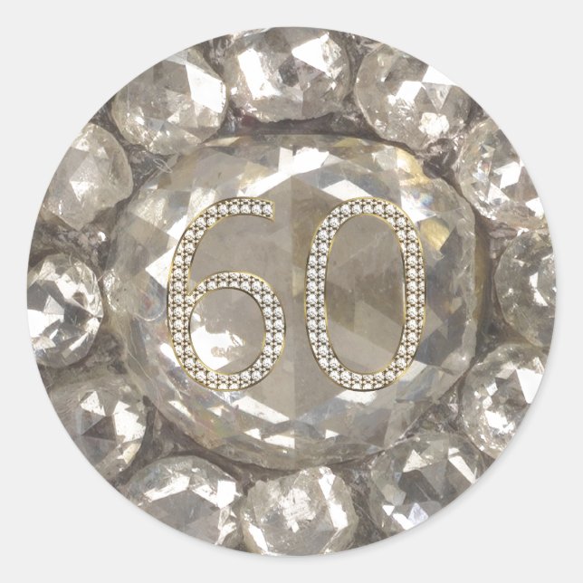 Adesivo Casamento Diamond 60 Anos Jubileu (Frente)