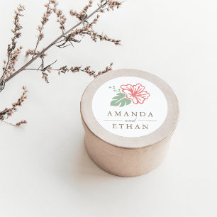 Adesivo Casamento do hibiscus da ilha