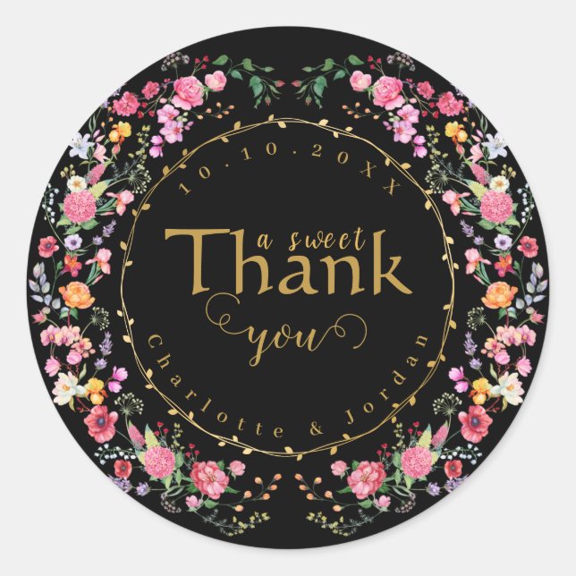 Adesivo Casamento do Jardim de Primavera do Elegante Wildf (Frente)