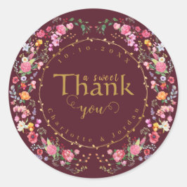 Adesivo Casamento do Jardim de Primavera do Elegante Wildf