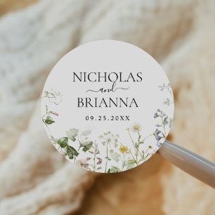 Adesivo Casamento do Jardim Floral de Wildflower Boho