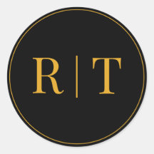 Casamento do Monograma Negro Gloden