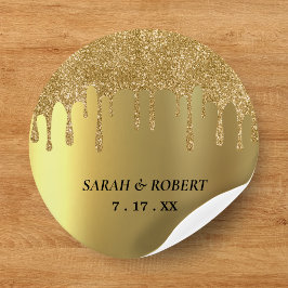 Adesivo Casamento Dourado com Lixo