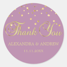 Adesivo Casamento Dourado de Elegante MAUVE VIOLET, obriga