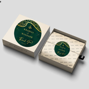 Adesivo Casamento Dourado de Glitter Real Emerald Green -