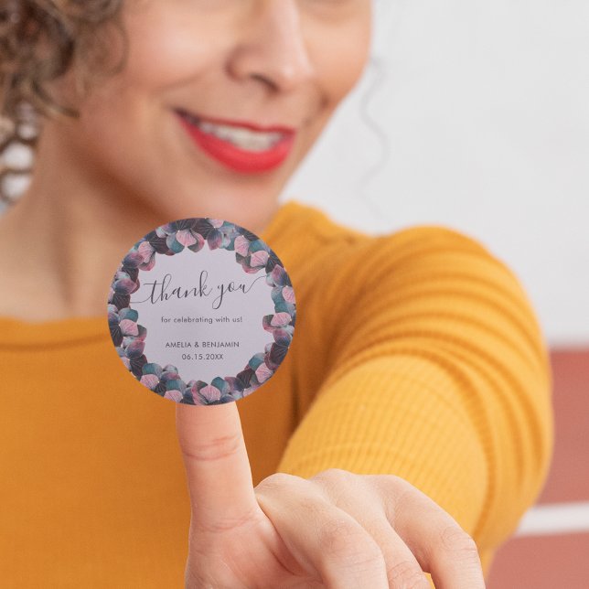 Adesivo Casamento Dourado de Hydrangeas Roxas de Lavanda A (Criador carregado)