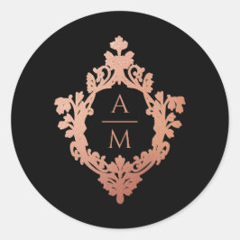 Adesivo Casamento Dourado de Ornamentado Rosa Rosa Rosa Ro