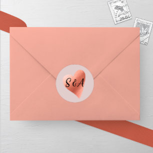 Adesivo Casamento Dourado do Coração Chic Rosa