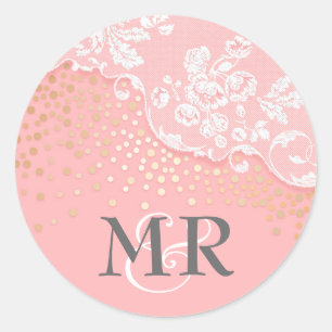 Adesivo Casamento Dourado do encanto do rosa do Glitz dos