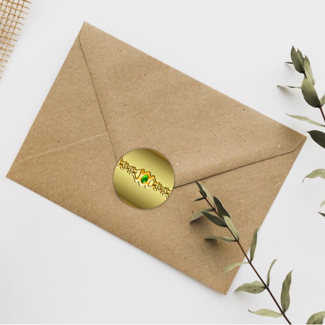 Adesivo Casamento Dourado e Emerald Jewel (Criador carregado)