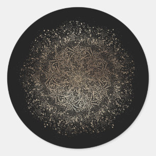 Adesivo Casamento Dourado e Preto de Mão Branca Formal