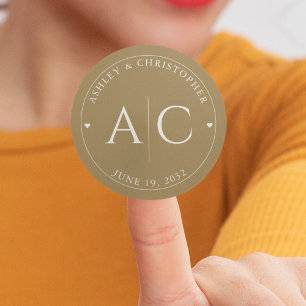 Adesivo Casamento Dourado Elegante