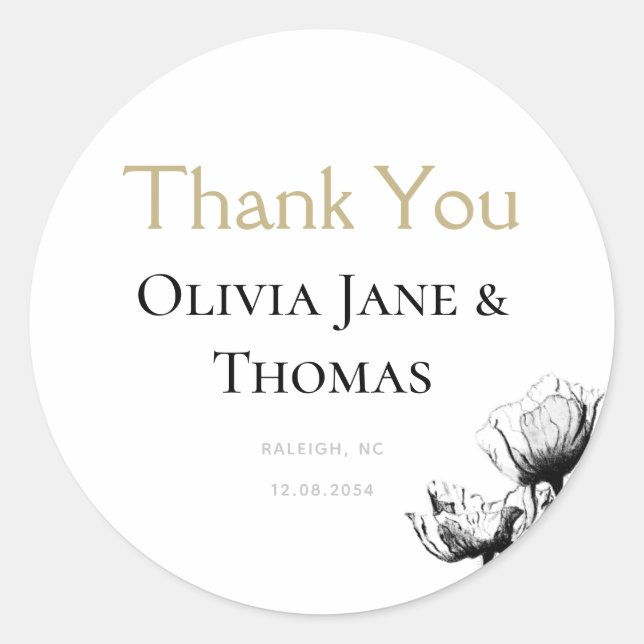 Adesivo Casamento Dourado Negro  Russo Elegante (Frente)