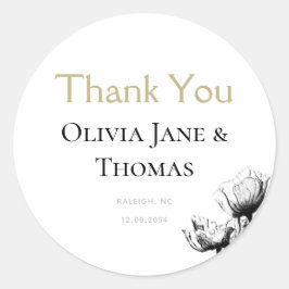 Adesivo Casamento Dourado Negro Russo Elegante