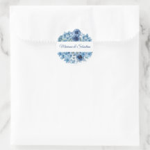 Casamento e Convite Russo e Azul Elegante