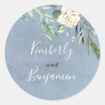 Casamento Elegante Azul-Cinzento e Dusty