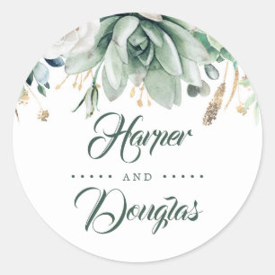 Adesivo Casamento elegante botânico das hortaliças e do