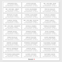 Adesivo Casamento Elegante Branco e Negro Simples