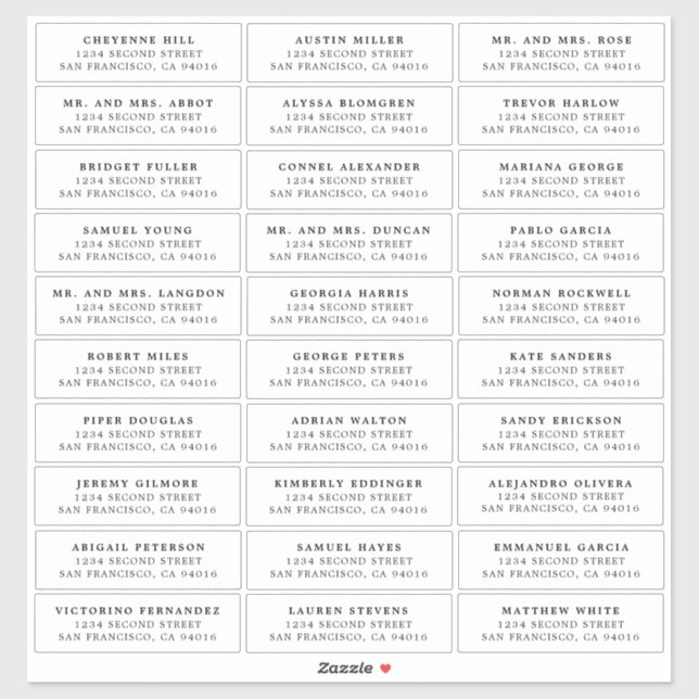 Adesivo Casamento Elegante Branco e Negro Simples (Folha)