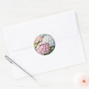 Adesivo Casamento Elegante com Hortênsias em Aquarela