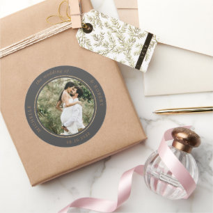Adesivo casamento elegante com o monograma