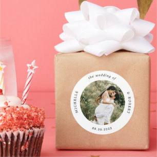 Adesivo casamento elegante com o monograma fotográfico