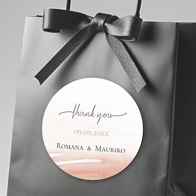 Adesivo Casamento Elegante Coral Terracotta (Criador carregado)